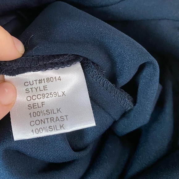 Caché Luxe Full Length Silk Gown w/ Flutter Sleeves & Brooch - Picture 13 of 16